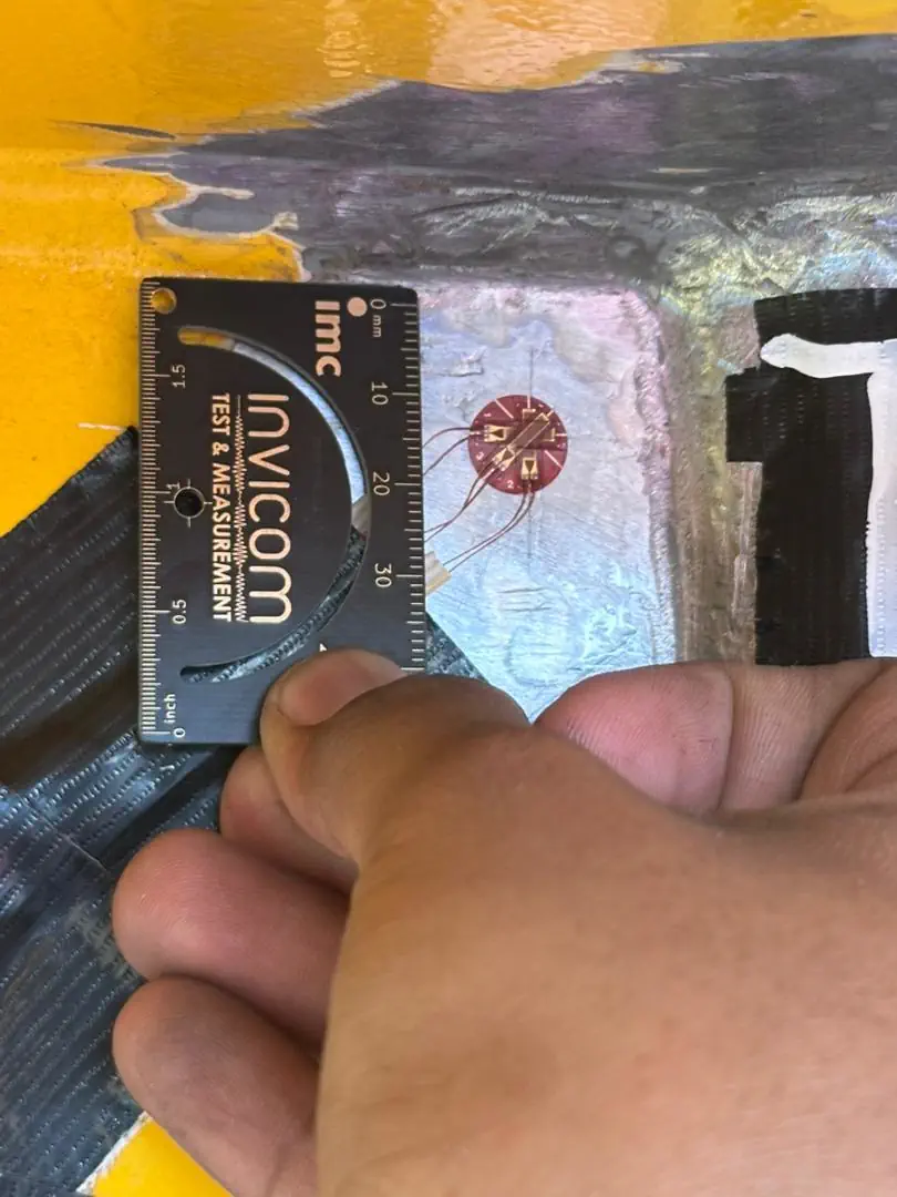 Strain gage rosette installation